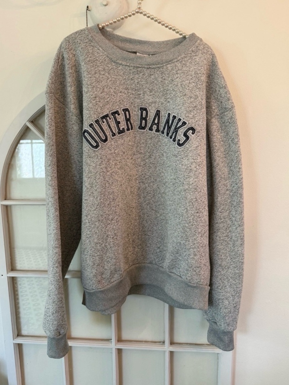 Outer Banks Unisex Men/Women Gray Crewneck Oversized Sweatshirt Size Large